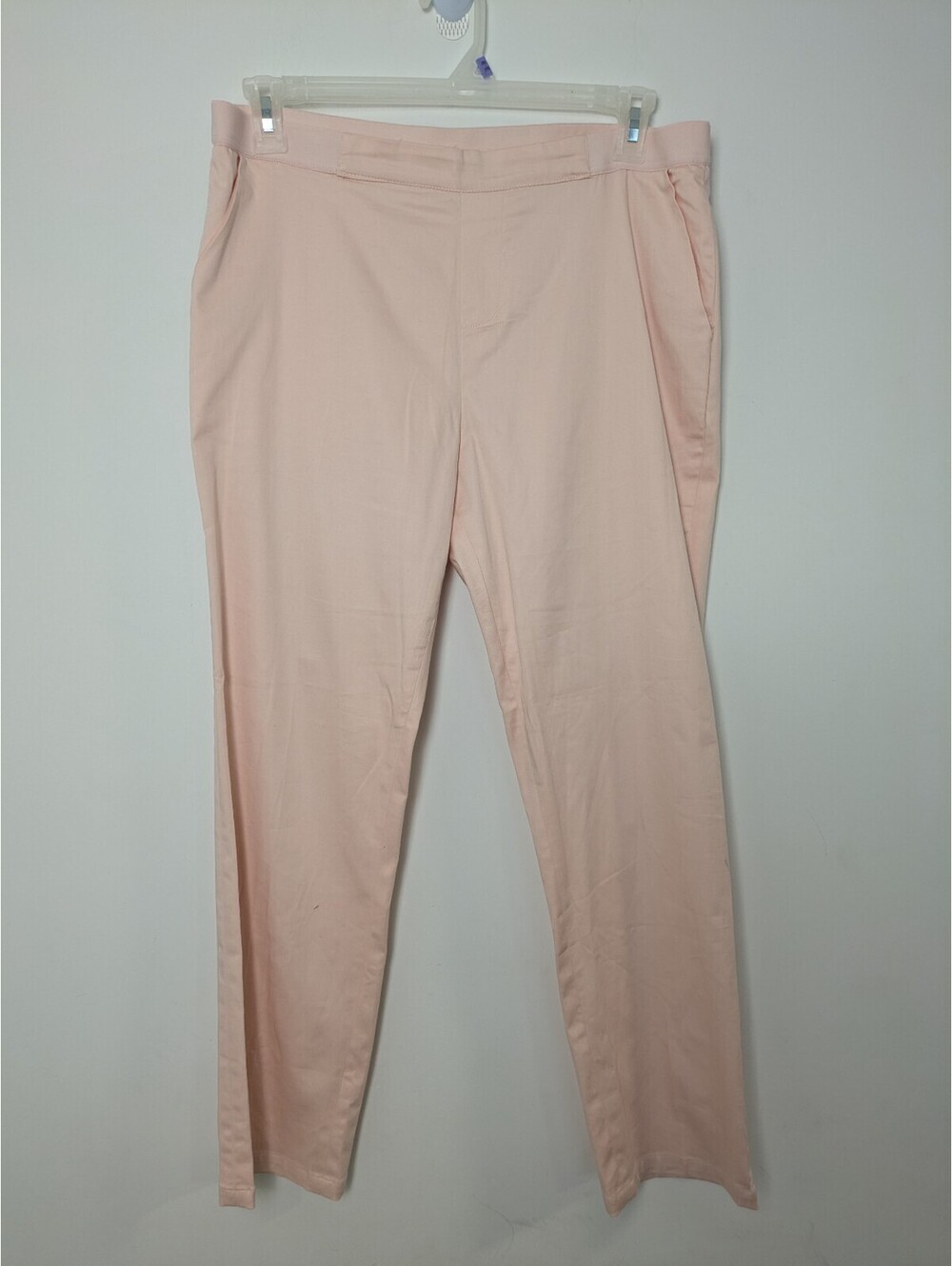 Riva Group Blush Pink Tailored Trousers Cotton Stretch Smart Casual Tapered